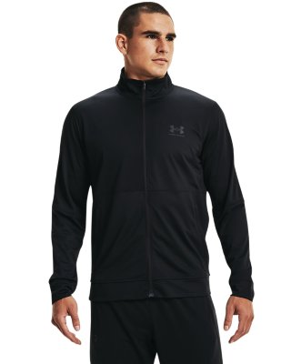 New Mens Under Armour Tracktop Sportstyle Pique Jacket UA Fitted Zipped 